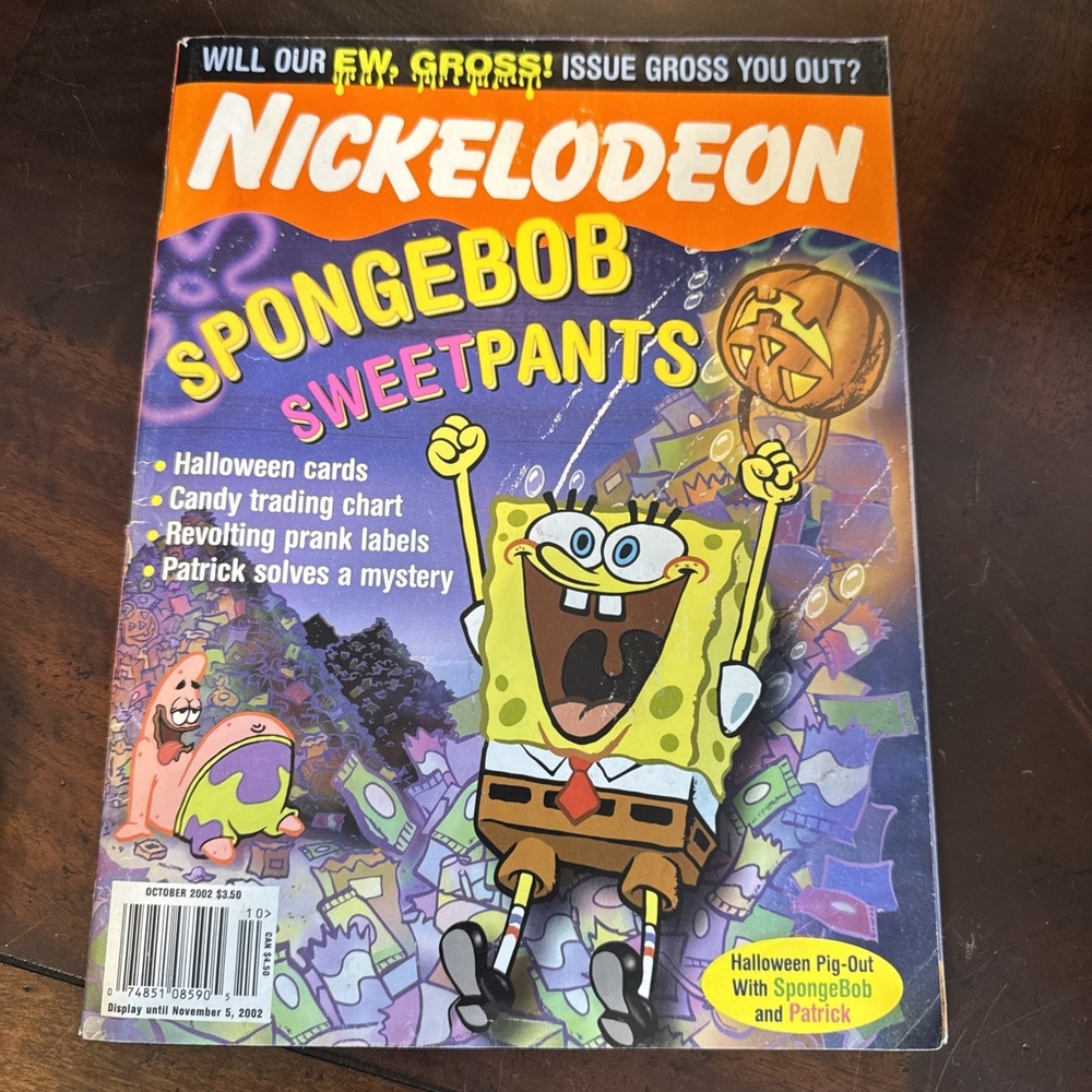 Nickelodeon Magazine Oct 2002 SpongeBob Sweetpants Halloween Issue